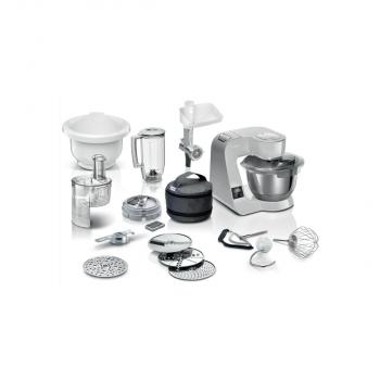 ARDEBO.de Bosch MUM5XL72 Küchenmaschine mit Waage, 1000 W, 3D Rührsystem & Multifunktionsarm, 3,9 l, grau/silber