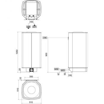 STIEBEL ELTRON SH 100 S Warmwasserspeicher, EEK: C, 100 Liter, IP25, offen/geschlossen (73050)