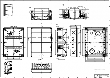 Spelsberg AK 28 Kleinverteiler, 2-reihig, 28 Teilungseinheiten IP65, 315x450x155 mm (73342801), grau