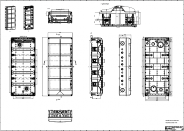 Spelsberg AK 56 Kleinverteiler, 4-reihig, 56 Teilungseinheiten, IP65, 315x750x155 mm (73345601), grau