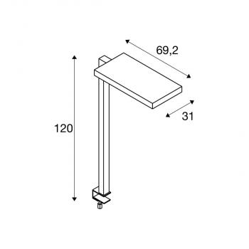 SLV WORKLIGHT Tischleuchte, LED, 80°, 79W, 7600lm, 4000K, schwarz (1005392)