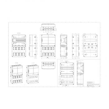 Spelsberg STV 1208-S Steckdosenkombination, IP44, 250 x 400 x 122 mm (73130801)