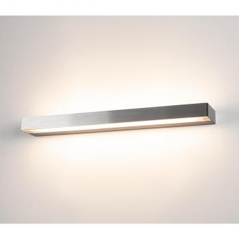 SLV SEDO 14 Wandleuchte, LED, 3000K, eckig, Glas satiniert, L/B/H 59,5/8,5/4 cm, 17W, aluminium gebürstet (151786)