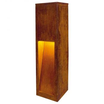 ARDEBO.de SLV RUSTY SLOT 50 Outdoor Standleuchte, TC-DSE, IP44, L/B/H 12/12/50 cm, max. 11W, stahl gerostet (229410)