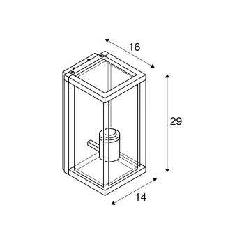 SLV QUADRULO Outdoor Wandaufbauleuchte, E27, anthrazit (1002403)