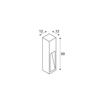 SLV RUSTY SLOT 50 Outdoor Standleuchte, LED, 3000K, stahl gerostet (233447)