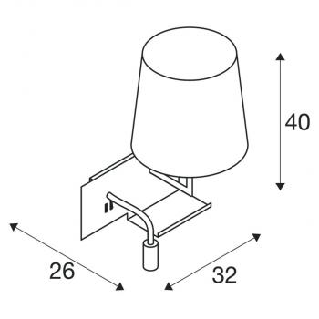 SLV SOMNILA FLEX Indoor LED Wandaufbauleuchte 3000K, Version rechts, inkl. USB Anschluss, weiß (1003460)