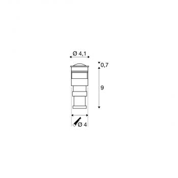 SLV POWER TRAIL-LITE 42 Outdoor Bodeneinbauleuchte, LED, 3000K, IP67, rund, edelstahl 316 (228332)