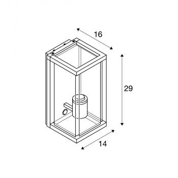 SLV QUADRULO SENSOR Outdoor Wandaufbauleuchte, E27, anthrazit, inkl. Sensor (1002402)