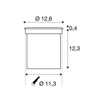 SLV ROCCI Outdoor Bodeneinbauleuchte, LED, 3000K, IP67, rund, edelstahl 316 (227600)