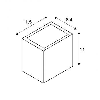 SLV SITRA CUBE LED Outdoor Wand- und Deckenaufbauleuchte, anthrazit, IP44, 3000K, 11W (1002032)