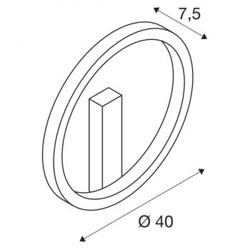 SLV ONE 40 DALI, Indoor LED Wandaufbauleuchte, 3000/4000K, schwarz (1002915)