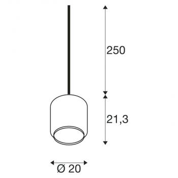 SLV PANTILO 20 Indoor Pendelleuchte, Ø 20 cm, E27, max. 15W, Glas, kupfer (1003005)