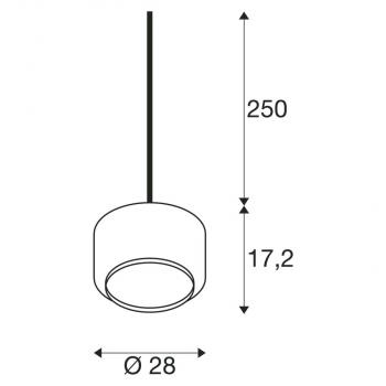 SLV PANTILO 28 Indoor Pendelleuchte, Ø 28cm, E27, max. 15W, Glas, kupfer (1003007)