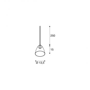 SLV PARA CONE Pendelleuchte, GU10, schwarz / transparent (1006159)