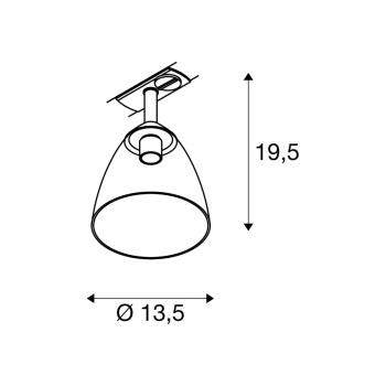 SLV PARA CONE 1-Phasen Spot, GU10, schwarz / transparent (1006155)