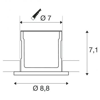 SLV KAMUELA, Brandschutz Deckeneinbauleuchte, LED, 4000K, 38°, dimmbar, IP65, schwarz (1001017)