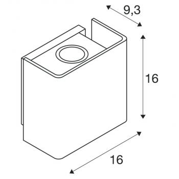 SLV MANA OUT Outdoor Wandaufbauleuchte, 12W, 3000K, IP65, dimmbar, anthrazit (1002900)