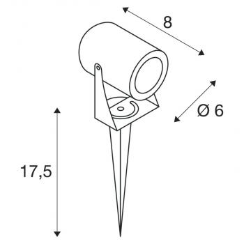 SLV LED SPIKE LED-Outdoor-Erdspießleuchte, IP55, 3000K, 40°, anthrazit (1002201)