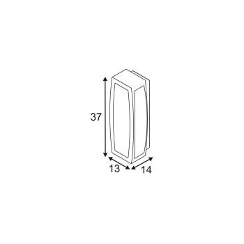 SLV MERIDIAN BOX Outdoor Wandleuchte, TC-(D,H,T,Q)SE, IP54, max. 25W, anthrazit (230045)