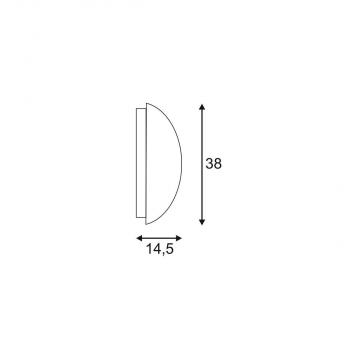 SLV MERIDIAN Outdoor Wand- und Deckenleuchte, E27, IP54, max. 25W, Aluminium, anthrazit (230445)