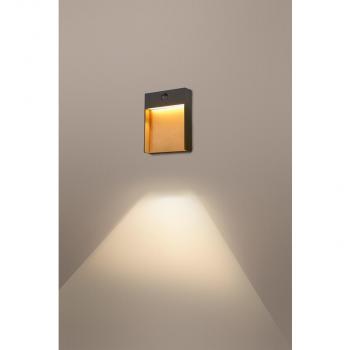 SLV FLATT SENSOR Outdoor LED Wandaufbauleuchte, 16W, 600lm, 3000K, IP65, anthrazit (1002954)