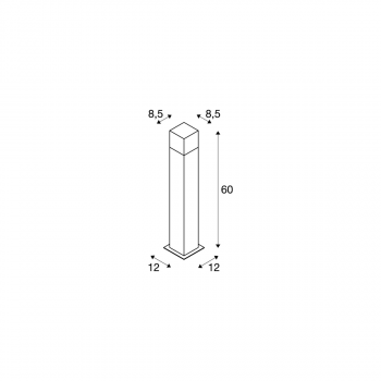 SLV GRAFIT 60 Outdoor Standleuchte, TC-DSE, IP44, anthrazit, max. 11W (231225)