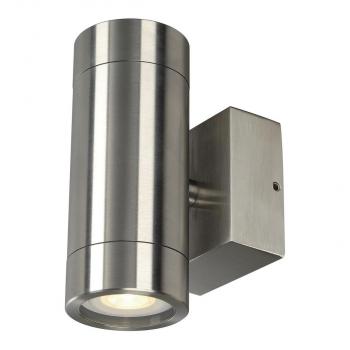 ARDEBO.de SLV Astina Steel Outdoor Wandleuchte, QPAR51, IP44, rund, 304, max. 70W, edelstahl (233302)