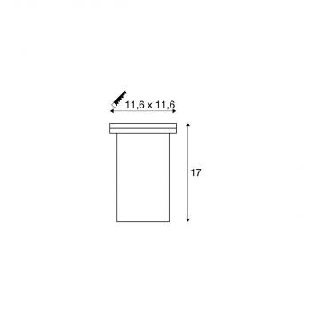 SLV DASAR EXACT 116 Outdoor Bodeneinbauleuchte, QPAR51, IP67, eckig, edelstahl 316, max. 35W (228434)