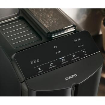 Siemens TF301E19 Kaffeevollautomat 1300 W, automatisches Reinigungssystem, Klavierlack schwarz