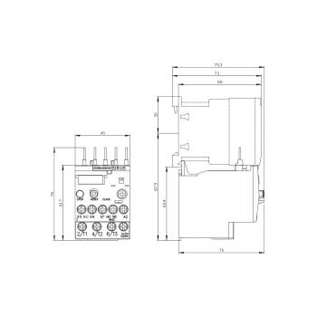 Siemens Überlastrelais S00 9,0-12,5A, Class10, Anbau Schraub. (3RU21161KB0)