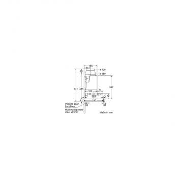 Siemens LI67SA671 EEK: A Flachschirmhaube, 60cm breit, Ab-/Umluft, Dimm-Funktion, Edelstahl