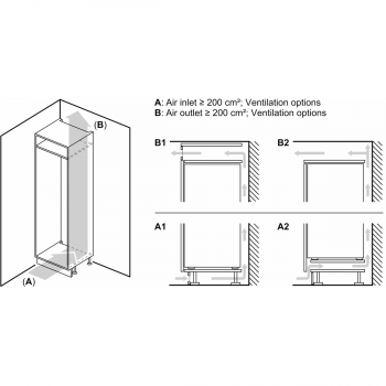 Siemens KI87VVSE0 Einbau Kühl-Gefrierkombination, 54,1cm breit, 177,2cm hoch, 270 L, hyperFresh, lowFrost