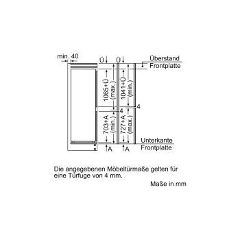 Siemens KI86SHDD0 iQ500 Einbau-Kühl-/Gefrierkombination, Nischenhöhe: 177,2 cm, 265L, freshSense, hyperFresh