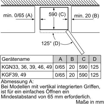 Siemens KG39NAICT iQ500 Stand Kühl-Gefrierkombination, 60 cm breit, 363 L, Home Connect, superCooling, inox