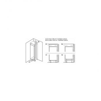 Siemens KI41RVFE0 iQ 300 Einbaukühlschrank, Nischenhöhe: 122,1cm, 204l, Flachscharnier-Technik, LED-Beleuchtung, freshBox, bottleRack, autoAirflow, weiß