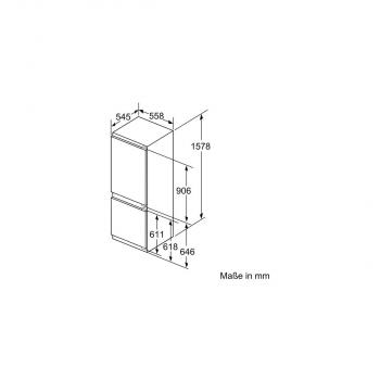 Siemens KI77SADD0 iQ500 Einbau Kühl-Gefrierkombination, Nischenhöhe: 158cm, 229L, Festtürtechnik, lowFrost, hyperFresh Plus