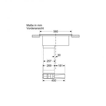 Siemens ED711FGA7 iQ500 Induktionskochfeld mit Dunstabzug und Flachkanal 90 °vertikal L (ED711FQ15E+HZ9VDSB2), 71cm breit, rahmenlos, touchSlider, Schwarz