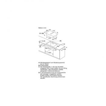 Siemens ED711FGA7 iQ500 Induktionskochfeld mit Dunstabzug und Flachkanal 90 °vertikal L (ED711FQ15E+HZ9VDSB2), 71cm breit, rahmenlos, touchSlider, Schwarz