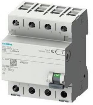 ARDEBO.de Siemens 5SV3344-4KK14 FI-Schutzschalter, 4-polig, Typ B+, kurzzeitverzögert, 40A, 30mA, 400V