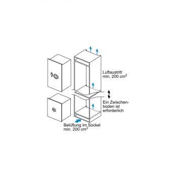 Siemens GI21VADD0 iQ500 Einbau Gefrierschrank, Nischenhöhe: 88cm, 95l, Flachscharnier, lowFrost, freshSense