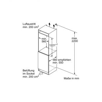 Siemens KI41FADE0 iQ700 Einbaukühlschrank, Nischenhöhe: 122,5cm, 187L, Festtürtechnik, superCooling, hyperFresh