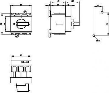 Siemens 3LD25300TK11 Hauptschalter, 3-polig (3LD2530-0TK11)