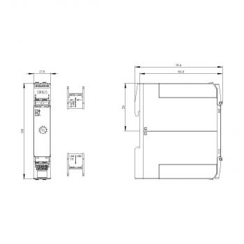 Siemens 3RP2511-1AW30 Zeitrelais, 1 Wechsler, 1 Zeitbereich