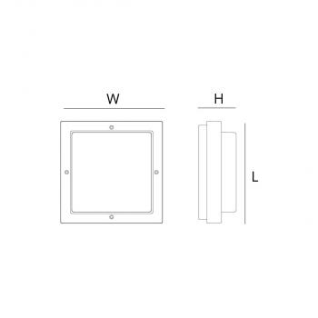 SG Leuchten Quadratische Wandleuchte Bassi weiß 580lm 3000K Ra>80 mit integriertem Dämmerungsschalter, 10W (611188)