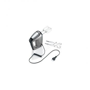 Severin HM 3832 Handmixer, 400W, 5 Geschwindigkeitsstufen, Turbo-Stufe, grau metallic-schwarz/Edelstahl