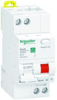 ARDEBO.de Schneider R9D03616 FI/LS-Schalter Resi9 2-Polig, 16A, B-Charakteristik, 10mA, Typ A, 6kA