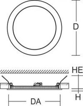 RZB Toledo Flat Round A+ Einbau-Downlight, LED, 23W, IP 40, weiß (901484.002.1)