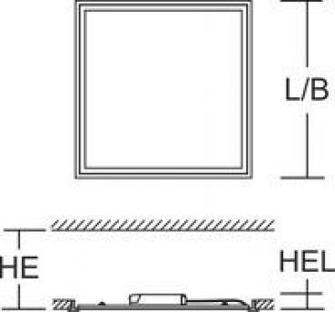 RZB Sidelite ECO LED Einbau-Flächenleuchte, 29W, 4000K, 3750lm, weiß (312275.002.1.76)