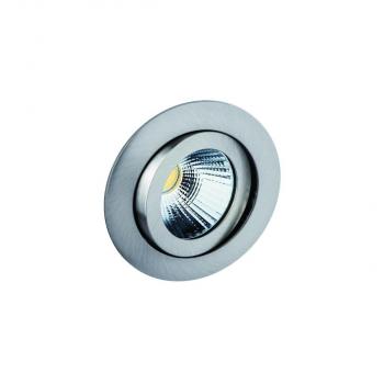 ARDEBO.de Rutec ALU57345UWWD TALU LED-Einbaustrahler 1er Set dimmbar Plug&play schwenkbar, rund, 350mA, 8W, IP20, 2700K, CRI90, eisen gebürstet